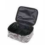 Personalized handle zipper cosmetic case toiletry bags leather beauty makeup travel cosmetic case bag