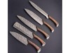 PEXMOO!! Custom Handmade Damascus Chef Knife Damascus Steel Chef and Kitchen Knife Set with Pure Leather Sheath
