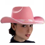 Pink party Girl's Novelty Blinking Tiara night custom cowboy hat