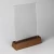 Import Plastic advertising tag sign card display stand wooden base table desk acrylic menu holder standee from Pakistan