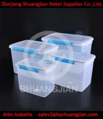 Plastic kitchen storage box with handle lock vegetable fresh keeping box
