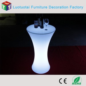 Plastic lighting cocktail table for party/event/beach