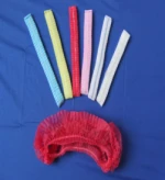 PLC ultrasonic welding hood fabric PE non woven cap making machine