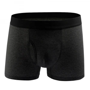 Plus size cotton spandex Solid Color Mens Underwear sport Brief Breathable Boxer Pants Men Boxer shorts