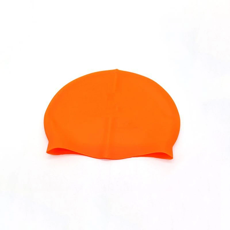 Plus-sized waterproof not squeezing head silicone material super elastic fashion comfortable adult silicone swimming cap