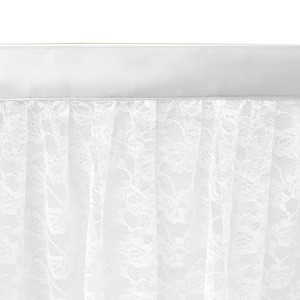 polyester white lace wedding table skirt bridal table skirting