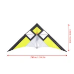 Popular Outdoor Toys Kite 290*135cm Single Line Stunt Kite Children Adults Delta-shape Triangle Fly Kite Flyer for Family Fun