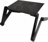 Portable Adjustable Folding Arm Bed Aluminum Laptop Desk/Stand/Table With Cooling Fan And Mouse Pad