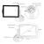 Portable Desktop 3X LED  Page Reading Magnifier Compact Rotatable Desk Lamp  Magnifier Glass With Light