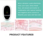 Portable galvanic beauty eye care face lift anti-wrinkle tighten skin tightening machine with thermal and vibration