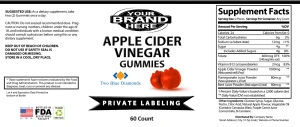 Private Label Apple Cider Vinegar Vitamin Gummies Made in USA Wholesale 3rd Party Tested B12 Pomegranate Beet Juice Gummy