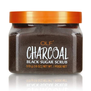 Private Label Charcoal Black Sugar Scrub, Ultra Hydrating and Exfoliating Scrub for Nourishing Essential Body Care