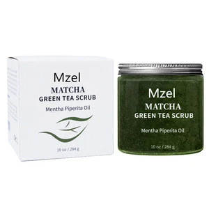 Private Label Organic Green Tea Matcha Body Scrub for All Natural Skin Care