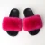 Import Professional design women slippers faux fur	heart fur slippers	faux fur strip slides slippers real from China