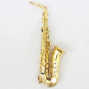 Professional engraved E flat Brass Material Gold Lacquered Orchestra saxophone alto