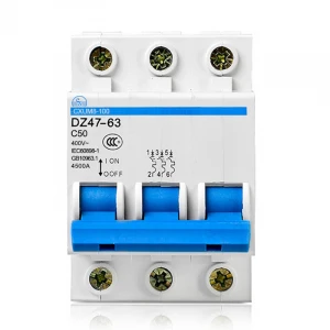 Professional factory 4.5kA breaking circuit breakers 6a 10a 16a 20a 25a 32a 40a 50a 63amp 2Poles circuit breaker