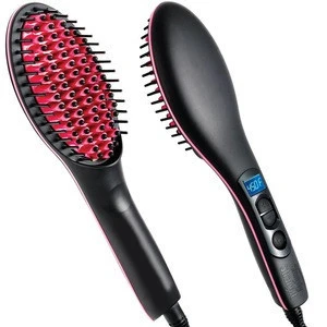 Professional Hot-906B Ceramic Fast Heat-up Hair Straightening Electric Comb Steam rolling Hair Straightener Brush