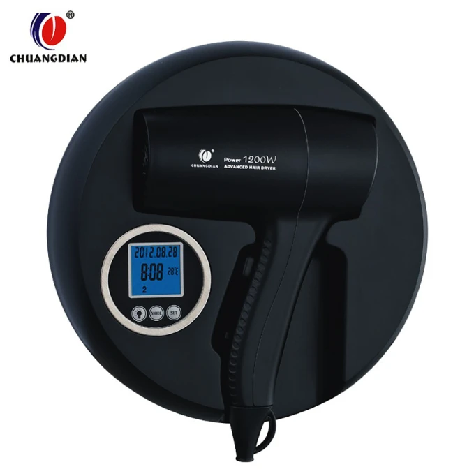 Professional Hotel wall mounted LCD display hair dryer battery CD-720A