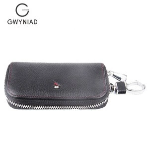 Professional hyundai leather key wallet card wallet with key chain key pouch wallet