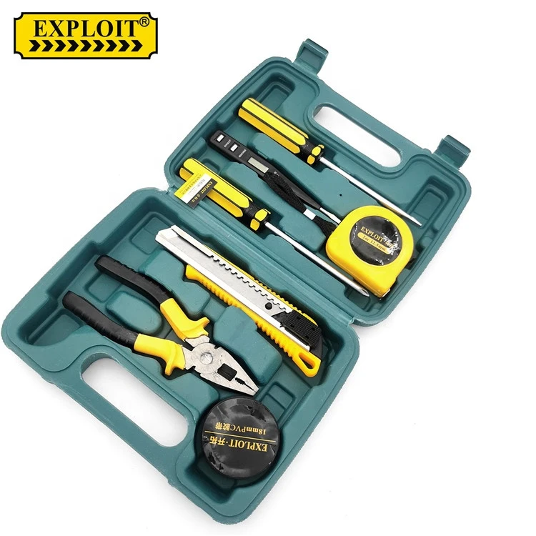 Professional Portable Household Repair Hand Tool Kit 7PCS Household Screw Driver Plier Screwdriver Pliers Tools Set Box