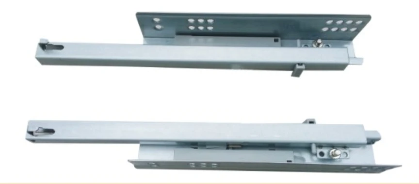 Push to open soft close drawer slides bottom mount furniture slides 3 folds concealed undermount drawer slide