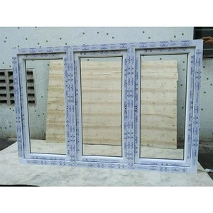 PVC casement door glass window in guangzhou mingqi