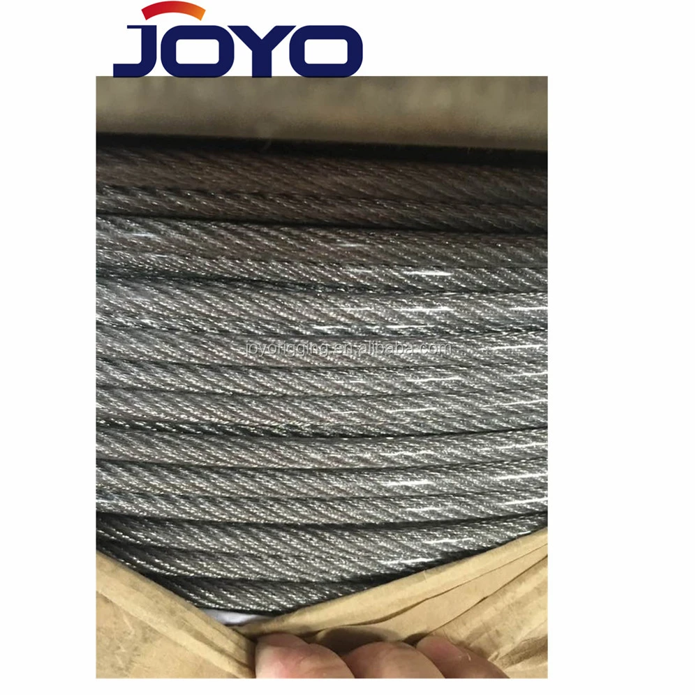 PVC coated  7X7 or 7X19 structure Stainless steel 304 or 316 material  wire rope