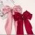 Import Qiyue New Hot Sale Knotbow Long Scarf Hair Bow with Spring Clip Women Fashion Large Elegant Double Layers Hair Clips from China