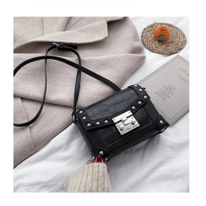 Quality Leather Crossbody Bags For Women Designer Small Handbags Crocodile Shoulder Messenger Bag Mini Purses Rivet Box Hand Bag