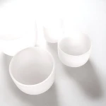 Quartz Crystal Singing Bowls Set in 432 Hz. Solfeggio