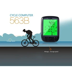 Quiki SD 563B Waterproof LCD Display Cycling Bike Bicycle Computer Odometer Speed meter with Green Backlight