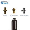 RHO UK certification Paintball parts air soft gun 1000ml (24oz) High Pressure Air Aluminum Cylinder with Pin Valve