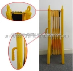 Road traffic expandable barrier/traffic safety barricade Black & Yellow