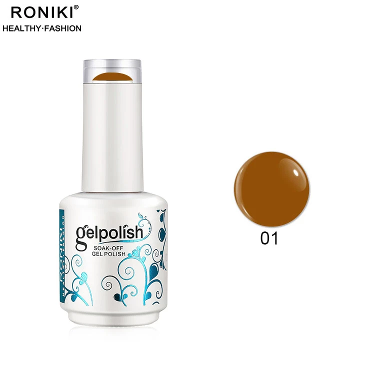 Roniki New Color Good Quality Cappuccino Serious Color Gel UV Gel Polish Private Label Nail Gel Nail Art Beauty 15ml 3 Weeks