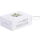Rope Handle Folding Packaging Card Paper Box Packaging with Window