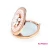 Import Round rose gold rhinestone inlaid compact mirror brand your own design makeup mirror from China