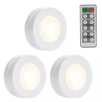 Round wireless remote Control kitchen led cabinet light