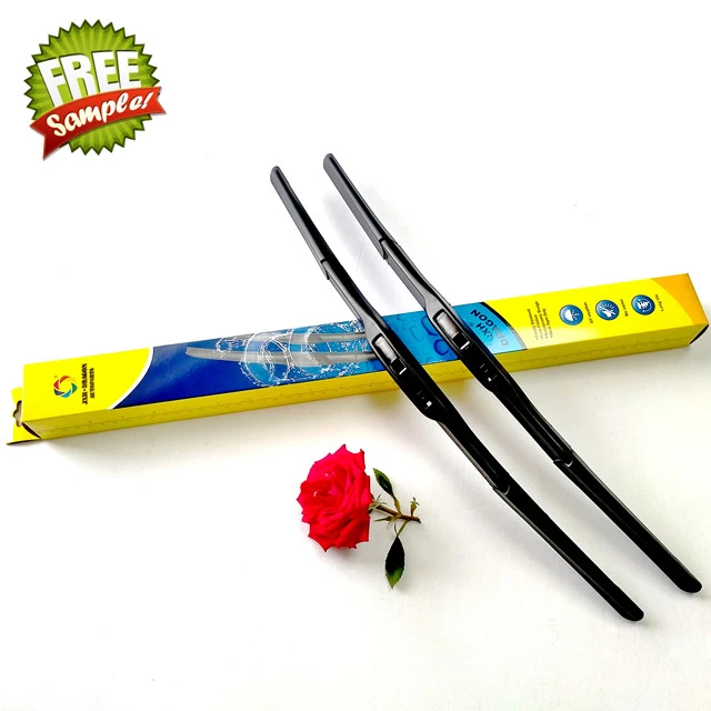 sample free customized logo pack universal windshield hybrid TYPE wiper blade for japan car models with 2pcs in box