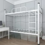School furniture dormitory metal frame military bed iron dorm bunk bed adult double metal steel bed