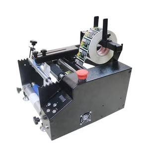 Semi Automatic Wrap Round Bottle Sticker Labeling Machine Applicator with date printer for wine tube tin can vials