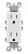 Import shanghai Linsky duplex receptacle 15A 125vac 60hz decorator duplex tamper resistant outlet socket (SSRE-1TR) from China