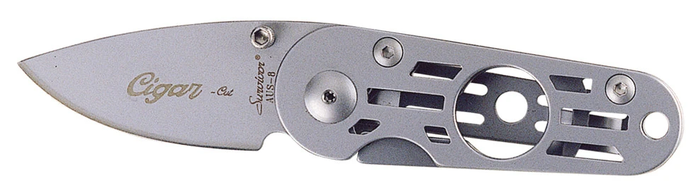 sharp 304 stainless steel cigar cutter folding knife