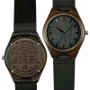 shifenmei 5520 Engraved Wooden Watch for Men Boyfriend Or Groomsmen Gifts Black Sandalwood Customized Wood Watch