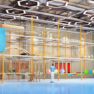 Shopping mall sports climbing wall  rope course park equipment