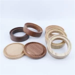 Shusenlin Nature Style Lid Olive Wood Bottle Christmas Cups With Lid Amd Straw Factory Price Lid