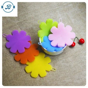 Silicone Dish Scrubbers Antibacterial Kitchen Sponges Non Scratch Multi-purpose Dishwashing Brushes Stink Free Sponges