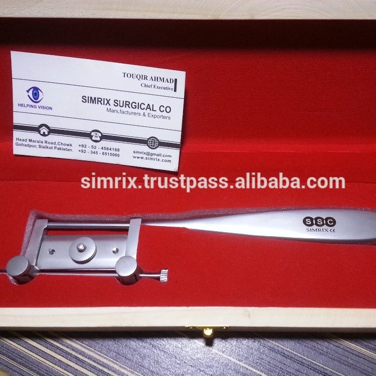 Silver Dermatome / Skin Graft Knife For Usual Razor Blade 4 cm , Plastic Surgery Instruments, Simrix