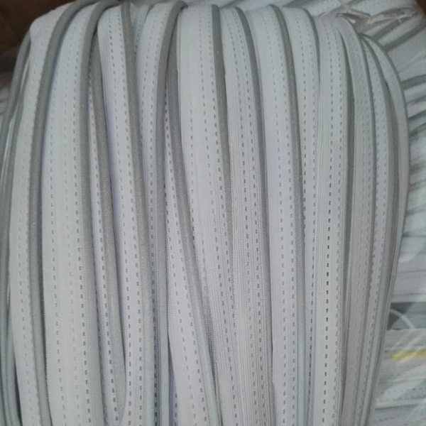 Silver Reflective Fabric Piping without Sewing Lines