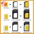 Import SIM Card Adapter 4 in 1 Micro SIM Adapter with Eject Pin Key Retail Package Mobile Phones from China