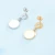 Import Simple double ring circle hundred love stainless steel women earrings from China